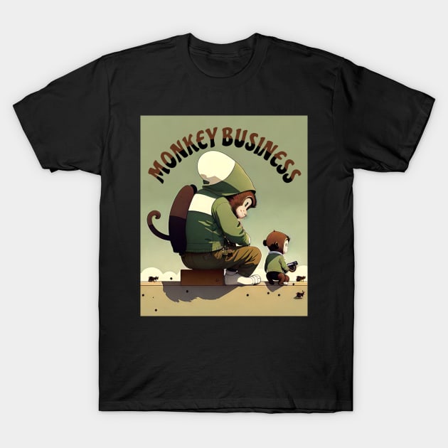 Monkey Business T-Shirt by Tezatoons